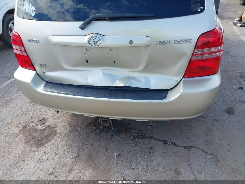 2002 Toyota Highlander Limited V6 VIN: JTEGF21A320030219 Lot: 43115547