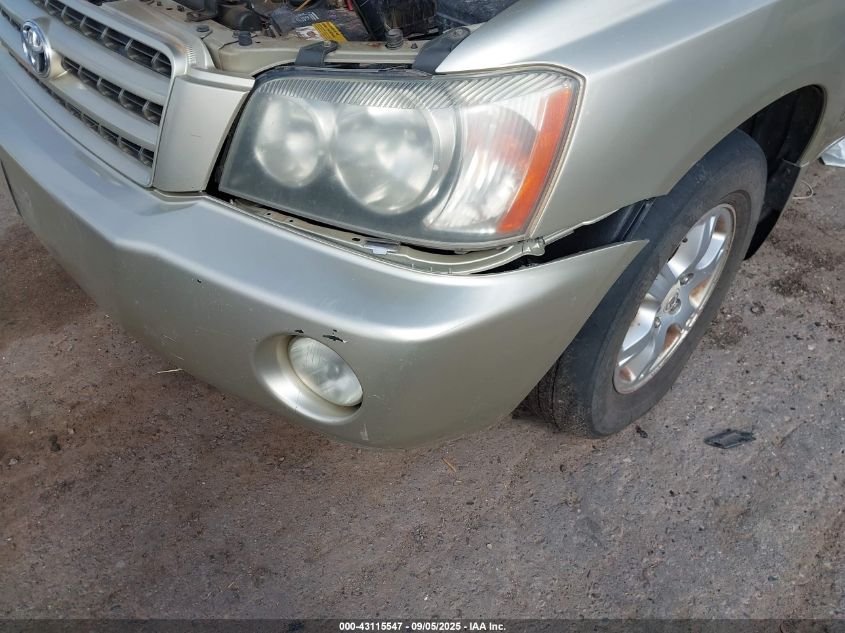 2002 Toyota Highlander Limited V6 VIN: JTEGF21A320030219 Lot: 43115547