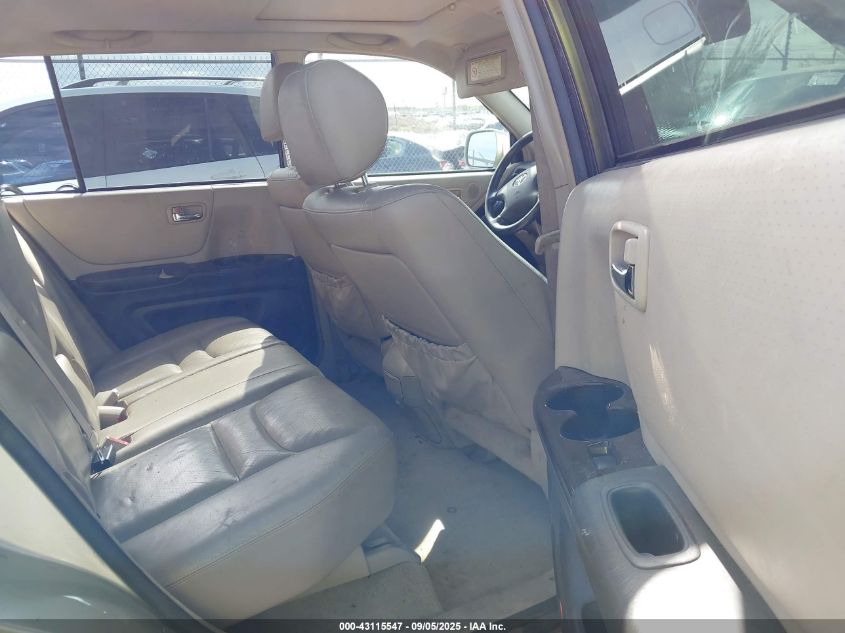 2002 Toyota Highlander Limited V6 VIN: JTEGF21A320030219 Lot: 43115547