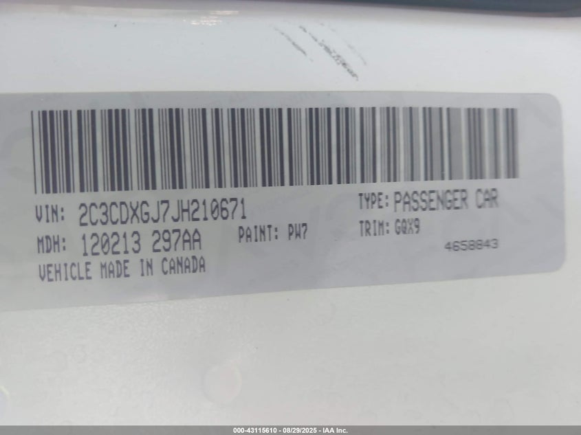 2C3CDXGJ7JH210671 2018 DODGE CHARGER photo no. 9