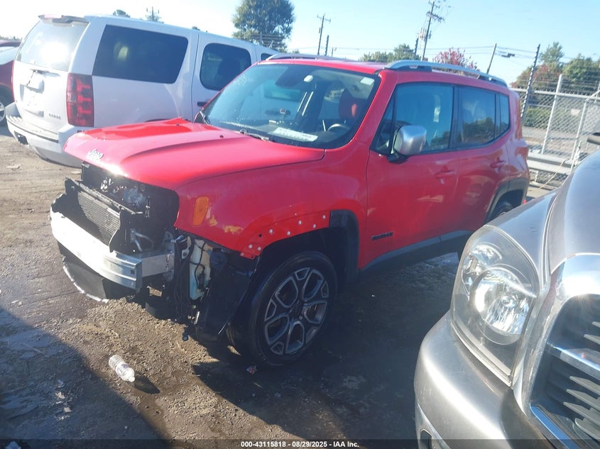 2015 JEEP RENEGADE LIMITED - ZACCJBDTXFPC08397