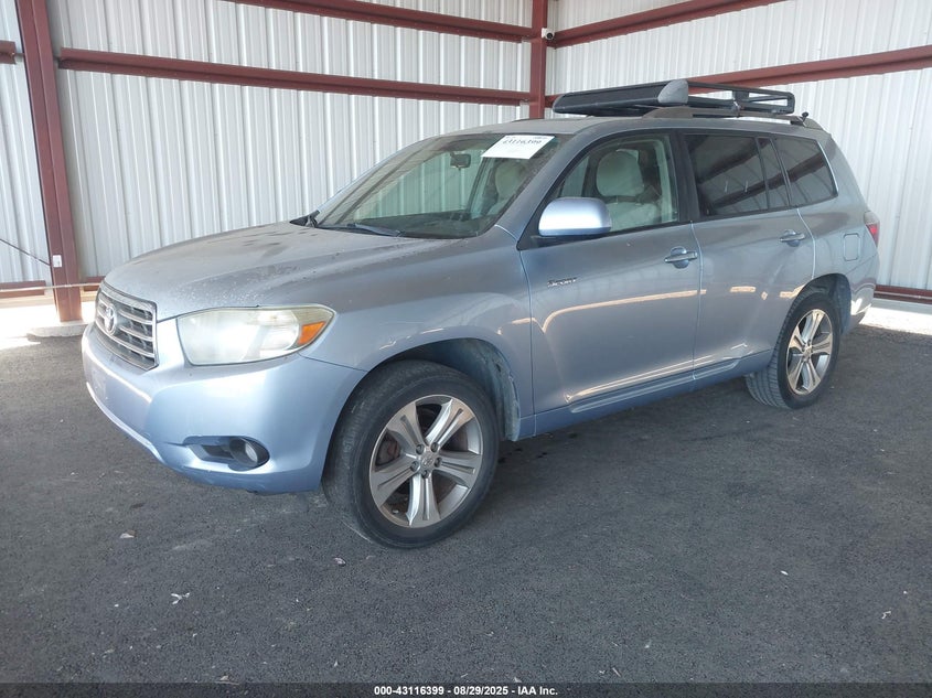 2008 Toyota Highlander Sport blue other gasoline JTEDS43AX82041254 photo #3