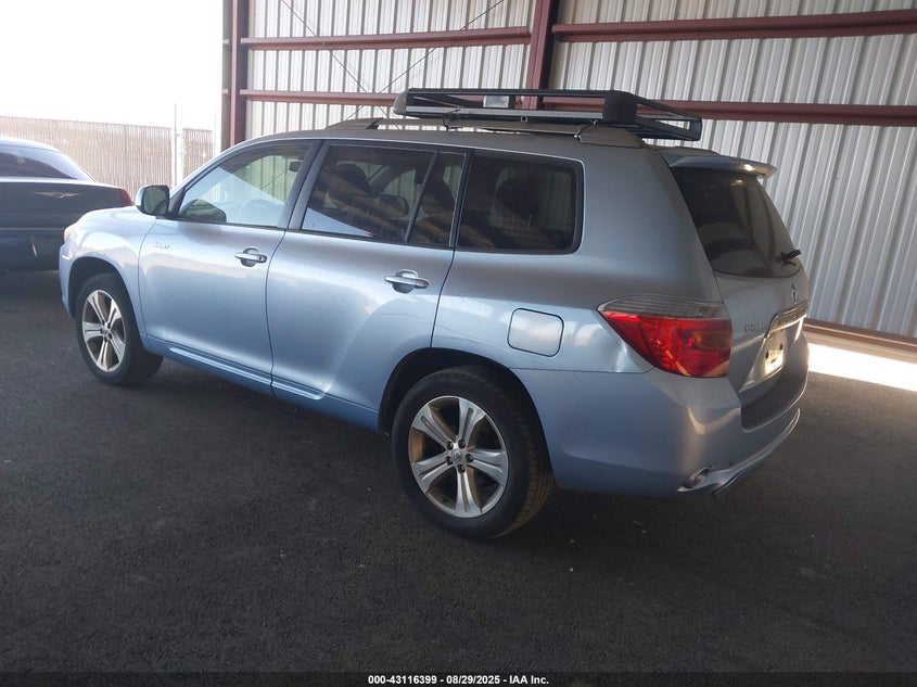 2008 Toyota Highlander Sport blue other gasoline JTEDS43AX82041254 photo #4