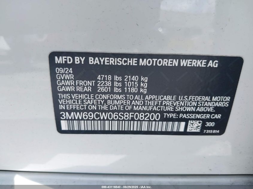2025 BMW 3 Series - 3MW69CW06S8F08200
