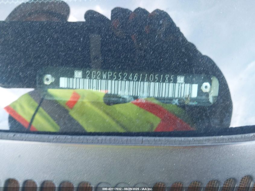 2006 Pontiac Grand Prix VIN: 2G2WP552461105185 Lot: 43117032