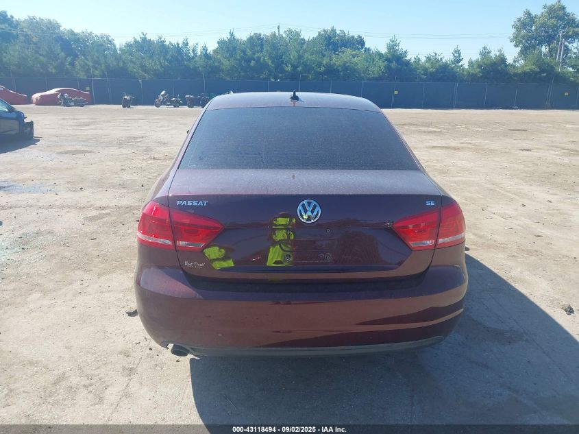 2012 Volkswagen Passat 2.5L Se VIN: 1VWBH7A38CC076178 Lot: 43118494