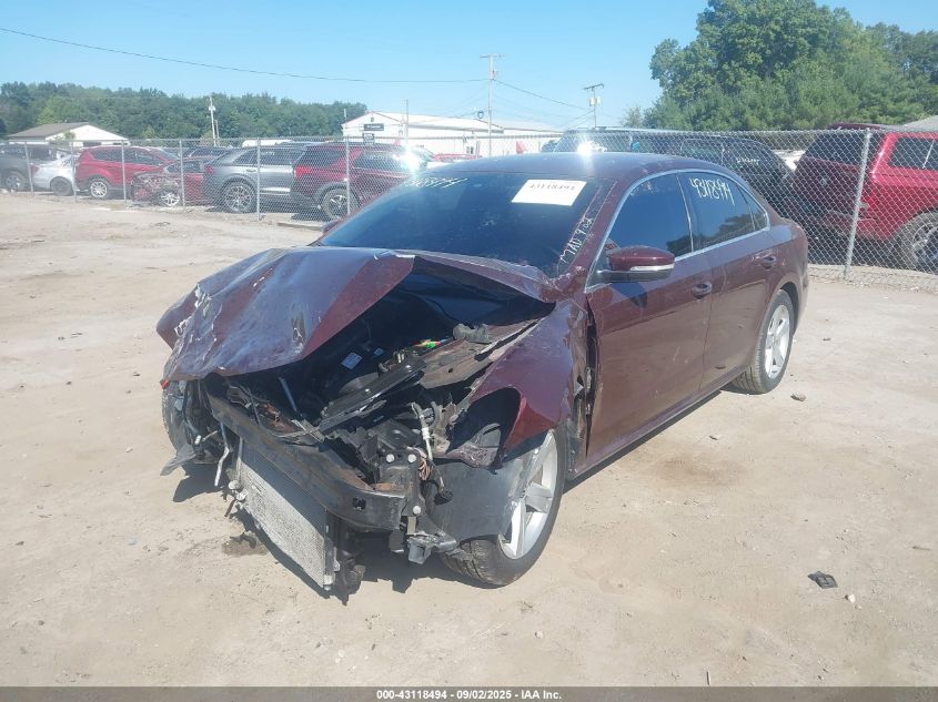 2012 Volkswagen Passat 2.5L Se VIN: 1VWBH7A38CC076178 Lot: 43118494