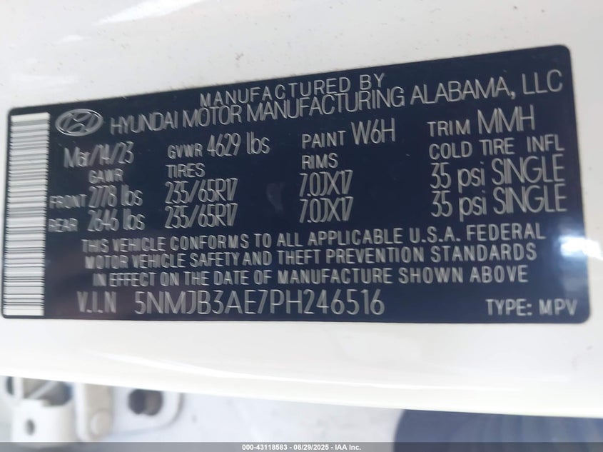 5NMJB3AE7PH246516 2023 HYUNDAI TUCSON photo no. 9