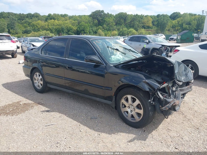 1999 Honda Civic Ex black sedan gasoline 1HGEJ8642XL060156 photo #1