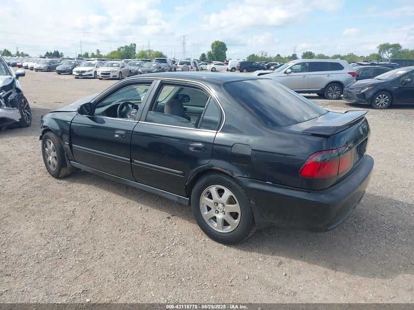 1999 Honda Civic Ex black sedan gasoline 1HGEJ8642XL060156 photo #4