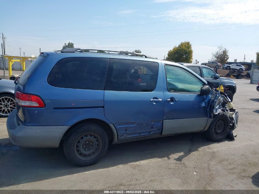 2001 Toyota Sienna Le VIN: 4T3ZF13C81U383832 Lot: 43118822