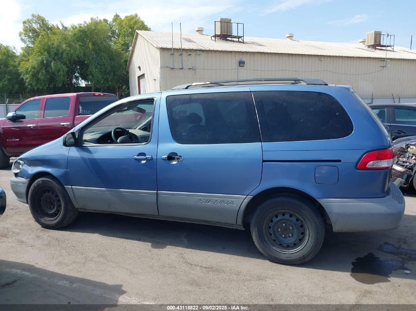 2001 Toyota Sienna Le VIN: 4T3ZF13C81U383832 Lot: 43118822