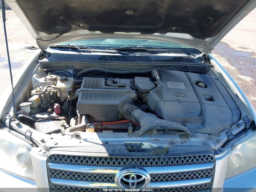 2006 Toyota Highlander Hybrid V6 VIN: JTEEW21A060023063 Lot: 43119115