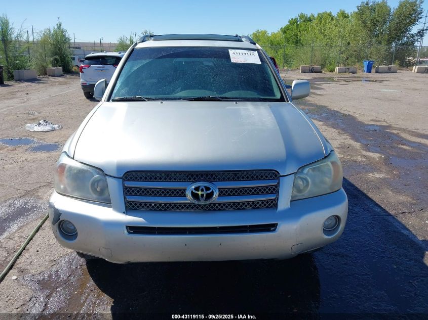 2006 Toyota Highlander Hybrid V6 VIN: JTEEW21A060023063 Lot: 43119115