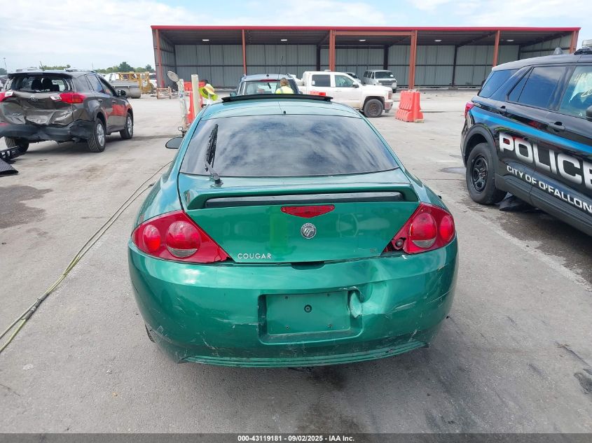 2002 Mercury Cougar V6 VIN: 1ZWHT61L925615280 Lot: 43119181