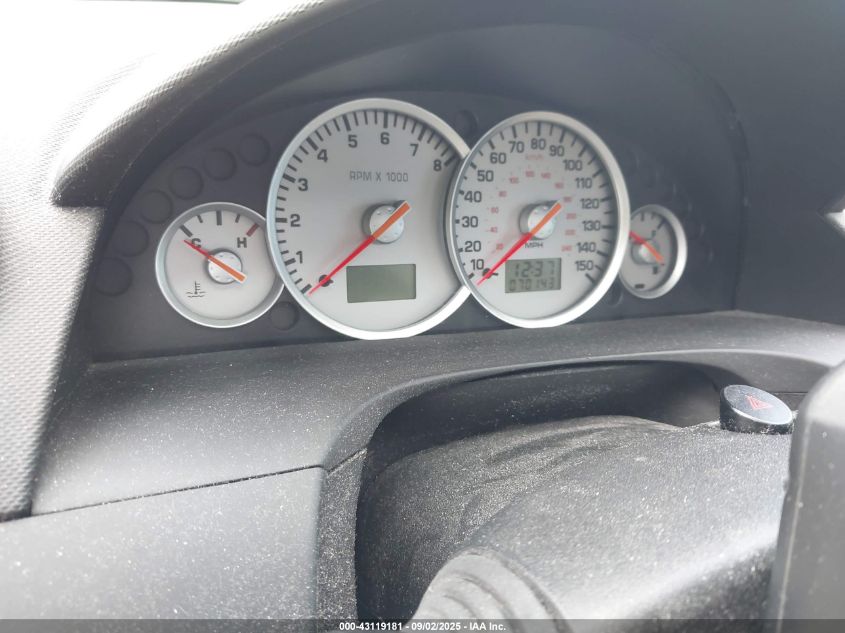 2002 Mercury Cougar V6 VIN: 1ZWHT61L925615280 Lot: 43119181