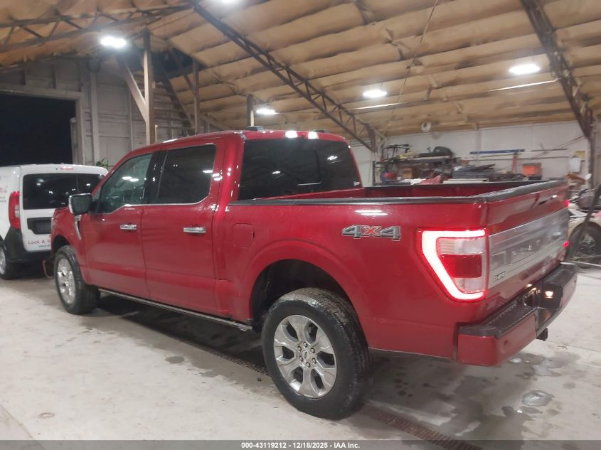 2023 Ford F-150 Platinum VIN: 1FTFW1E50PFA31601 Lot: 43119212