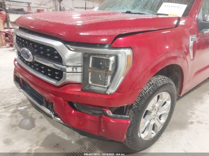 2023 Ford F-150 Platinum VIN: 1FTFW1E50PFA31601 Lot: 43119212