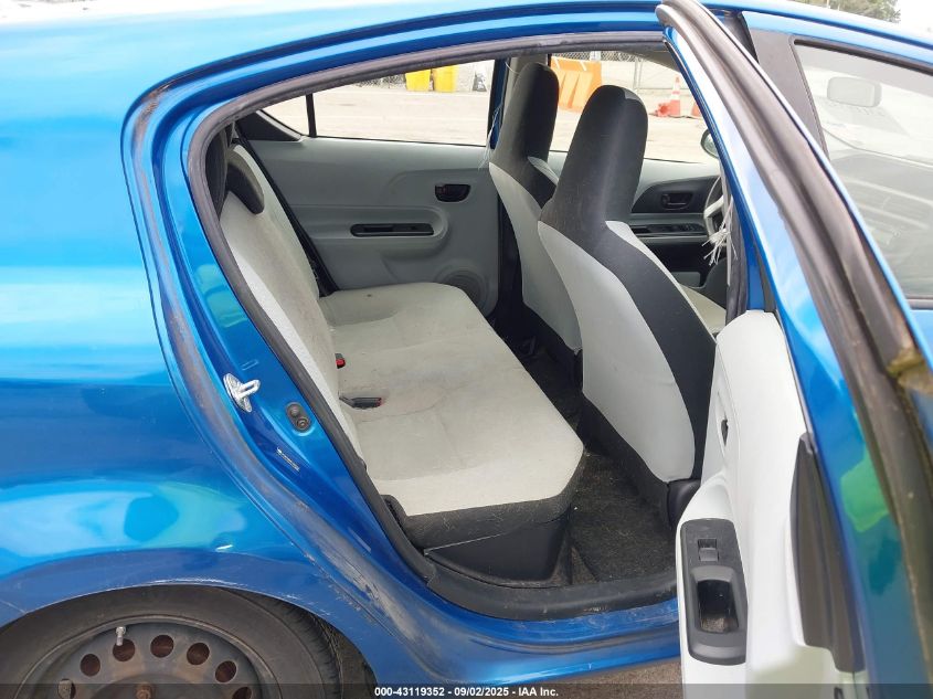 2012 Toyota Prius C VIN: JTDKDTB3XC1007736 Lot: 43119352