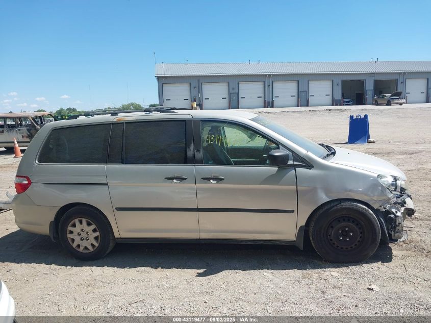 2007 Honda Odyssey Lx VIN: 5FNRL38257B025767 Lot: 43119477
