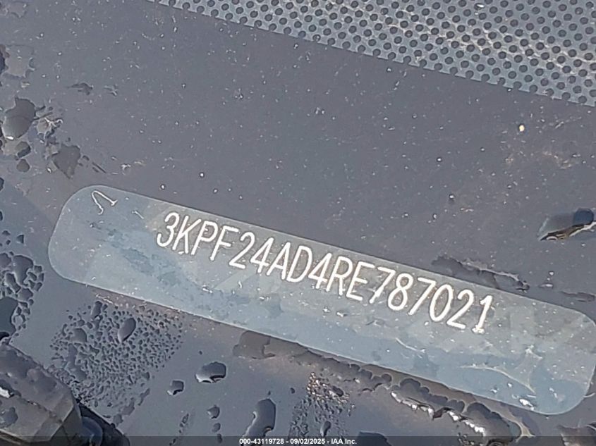 2024 Kia Forte Lxs VIN: 3KPF24AD4RE787021 Lot: 43119728