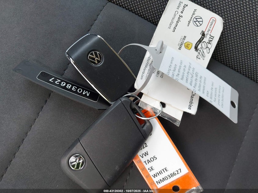 2022 Volkswagen Taos 1.5T Se VIN: 3VVWX7B28NM038627 Lot: 43120302