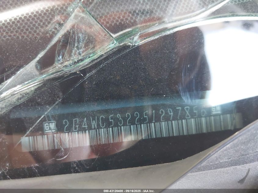 2005 Buick Lacrosse Cx VIN: 2G4WC532251297856 Lot: 43120408