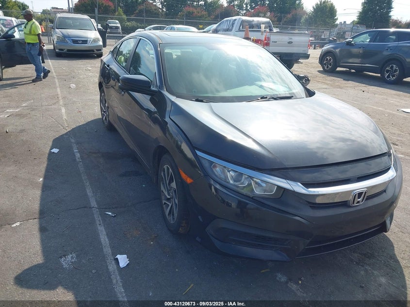 2016 Honda Civic Ex black sedan gasoline 19XFC2F77GE094316 photo #1