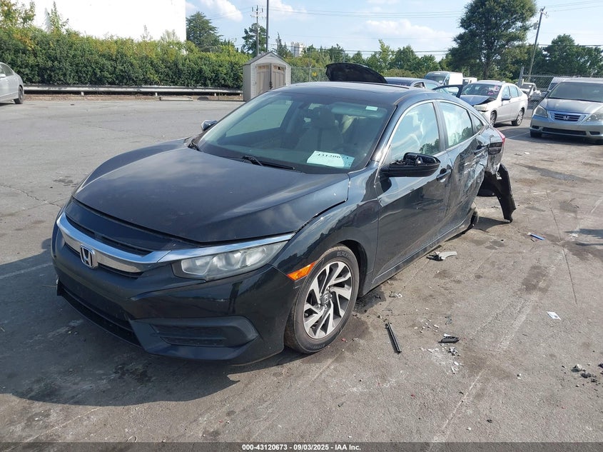 2016 Honda Civic Ex black sedan gasoline 19XFC2F77GE094316 photo #3
