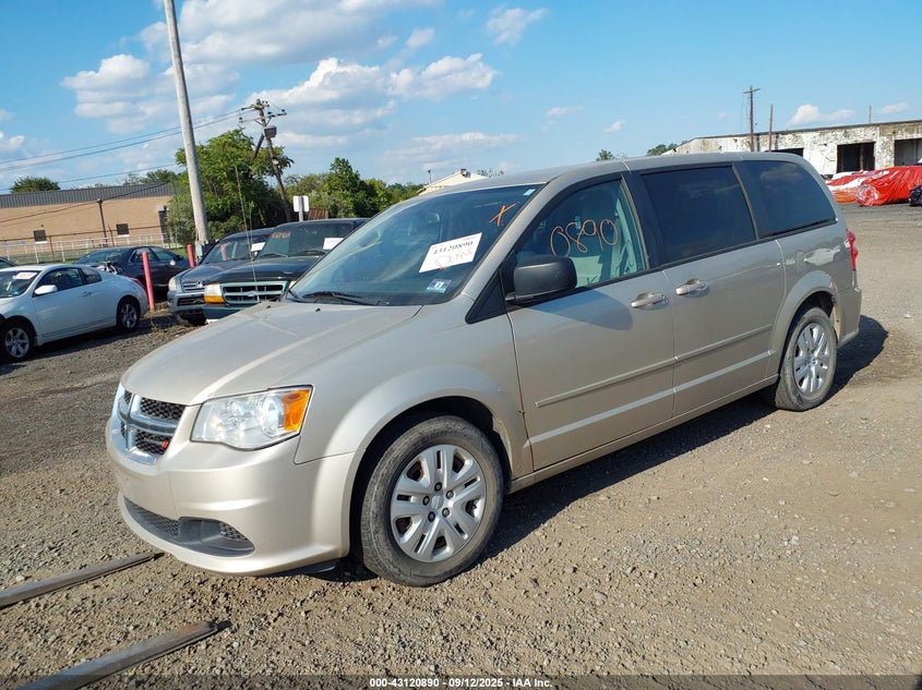 Vin: 2c4rdgbg5gr143251, lot: 43615200, dodge grand caravan se 20162