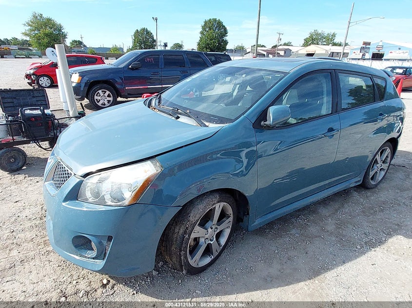 2009 Pontiac Vibe Gt blue hatchback gasoline 5Y2SR67089Z451144 photo #3