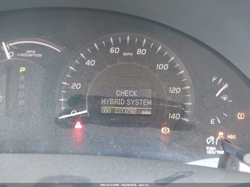 2007 Toyota Camry Hybrid VIN: JTNBB46K673009891 Lot: 43121596