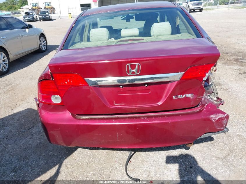 2008 Honda Civic Lx VIN: 1HGFA165X8L054840 Lot: 43122906