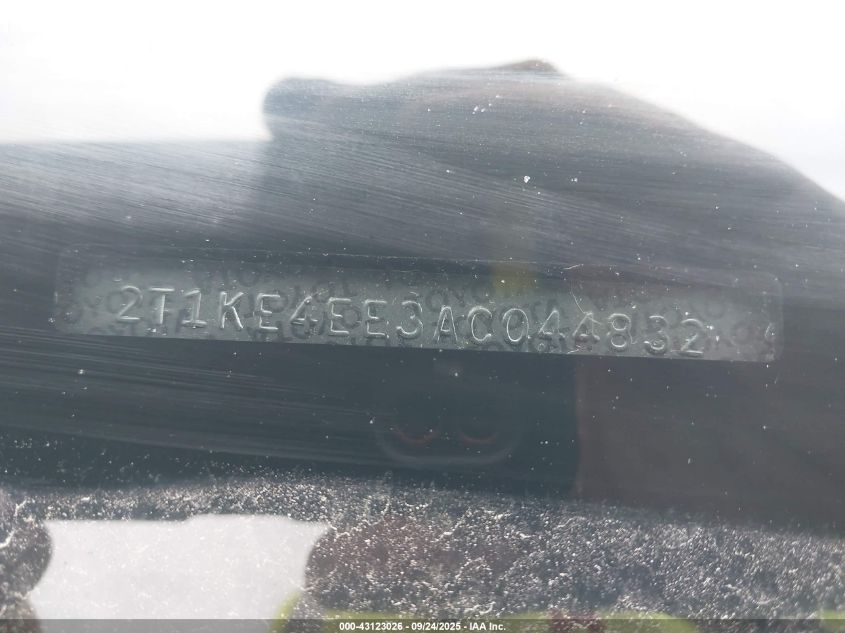 2010 Toyota Matrix S VIN: 2T1KE4EE3AC044832 Lot: 43123026