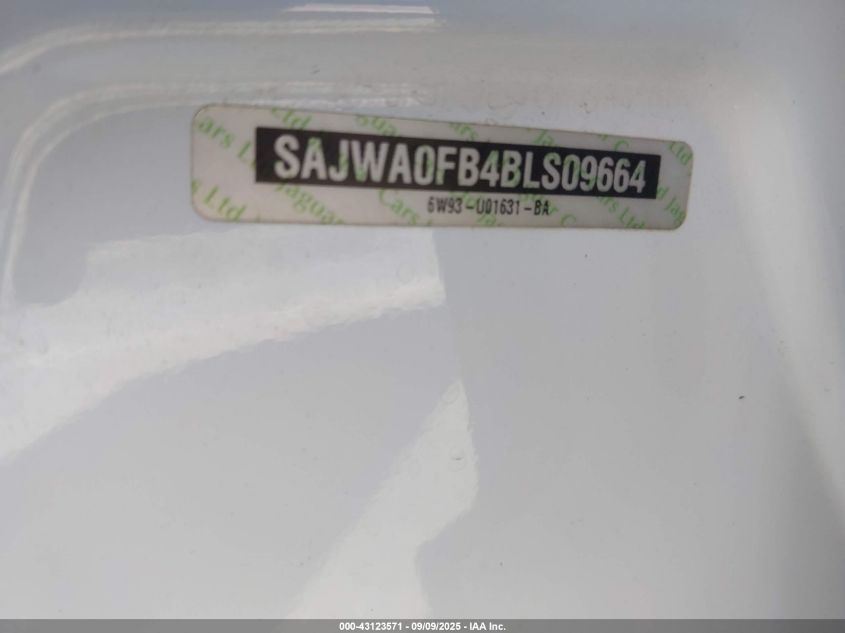 2011 Jaguar Xf VIN: SAJWA0FB4BLS09664 Lot: 43123571