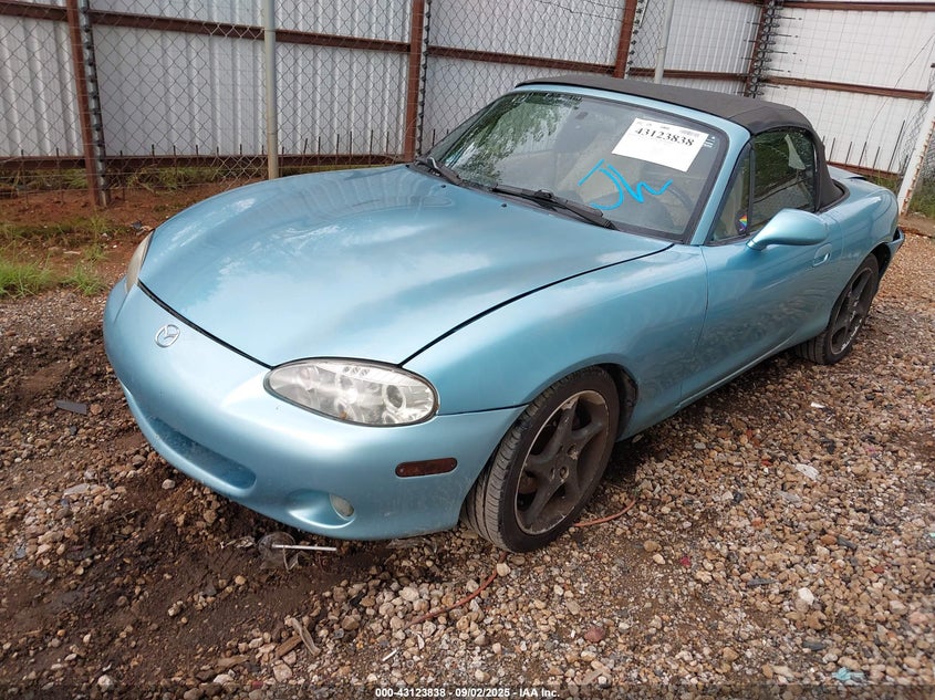 2002 Mazda Mx-5 Miata Cloth/Ls/Se blue cabrio gasoline JM1NB353020233724 photo #3