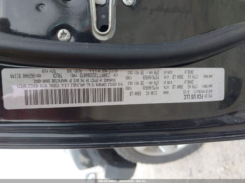 2016 Ram 1500 Big Horn VIN: 1C6RR7TT2GS380072 Lot: 43124031