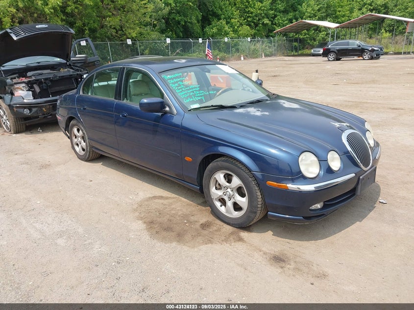 2000 Jaguar S-Type 3.0L V6 blue sedan gasoline SAJDA01C1YFL11762 photo #1