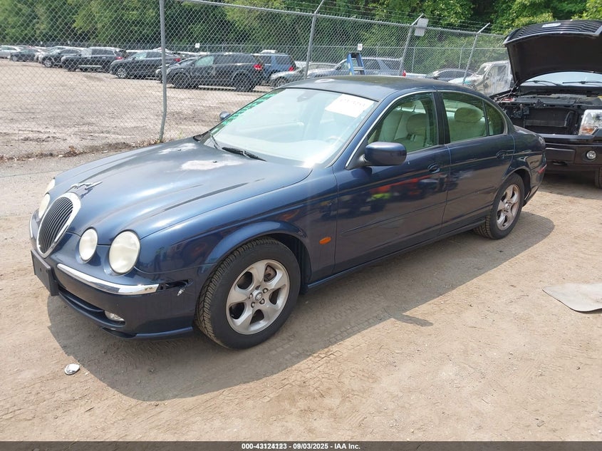 2000 Jaguar S-Type 3.0L V6 blue sedan gasoline SAJDA01C1YFL11762 photo #3