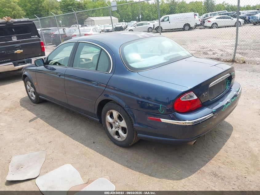 2000 Jaguar S-Type 3.0L V6 blue sedan gasoline SAJDA01C1YFL11762 photo #4