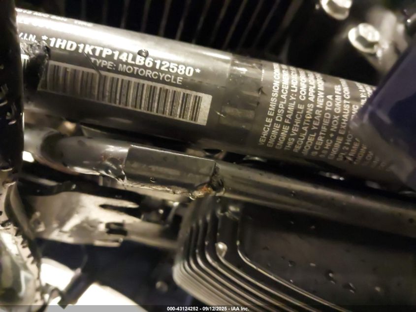 2020 Harley-Davidson Fltrxs VIN: 1HD1KTP14LB612580 Lot: 43124252