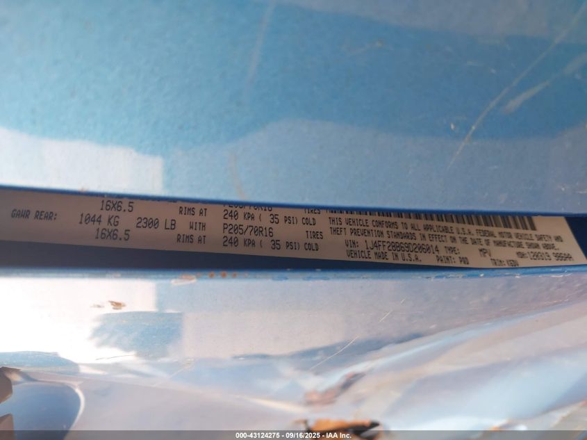 2009 Jeep Patriot Sport VIN: 1J4FF28B69D206014 Lot: 43124275