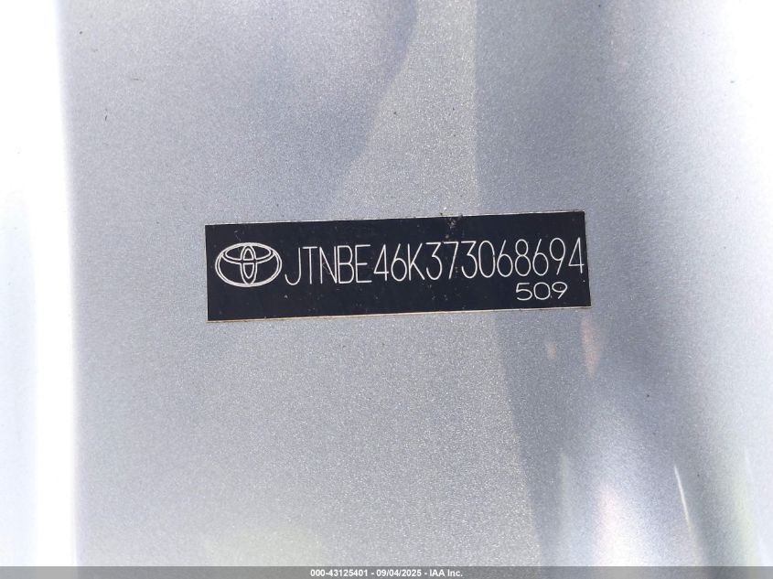 2007 Toyota Camry Le VIN: JTNBE46K373068694 Lot: 43125401