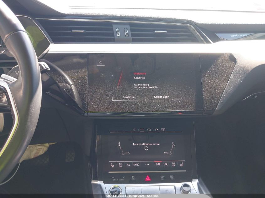 2024 Audi Q8 E-Tron Premium Plus Quattro VIN: WA15AAGEXRB027700 Lot: 43125481