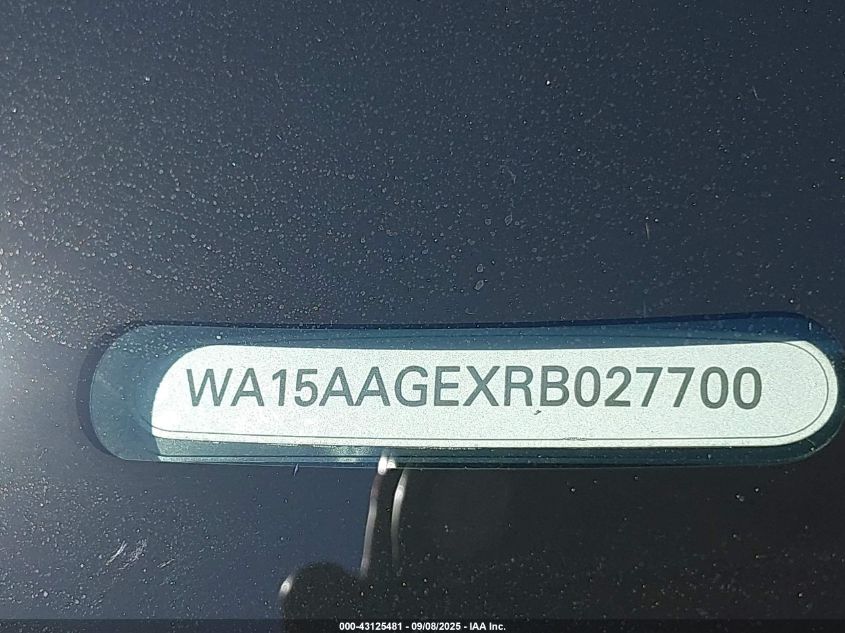 2024 Audi Q8 E-Tron Premium Plus Quattro VIN: WA15AAGEXRB027700 Lot: 43125481