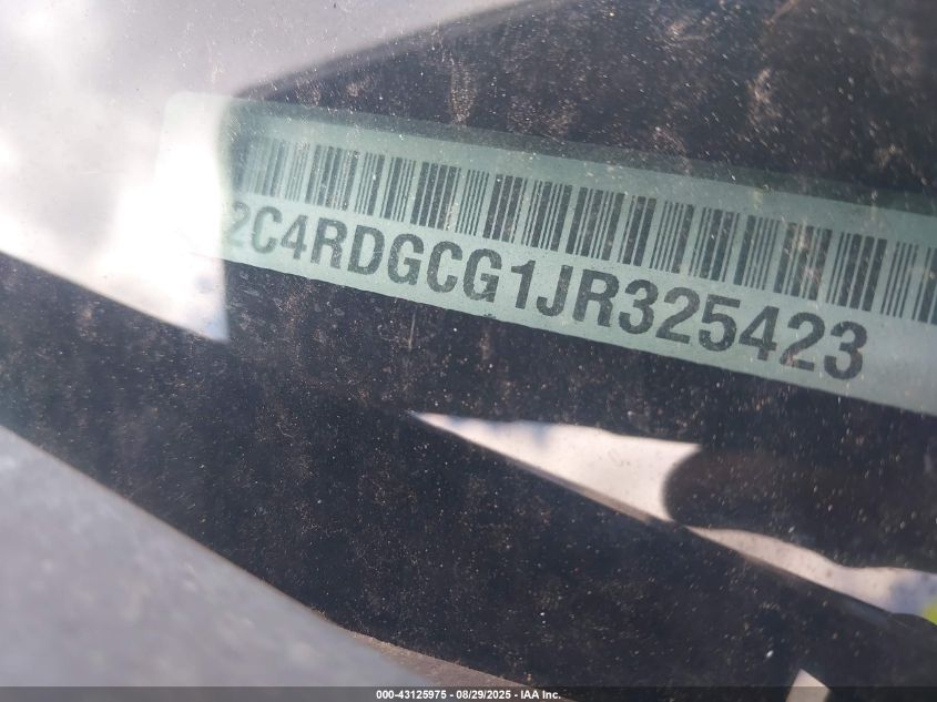 2018 Dodge Grand Caravan Sxt VIN: 2C4RDGCG1JR325423 Lot: 43125975