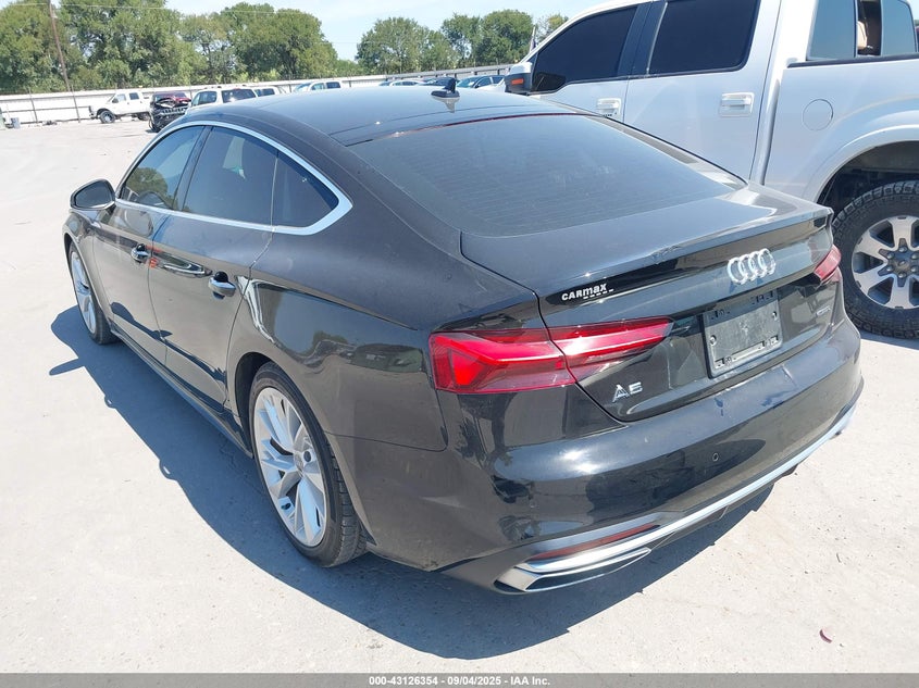 Vin: wauabcf57ma019242, lot: 43620678, audi a5 sportback premium 40 tfsi quattro s tronic 20213