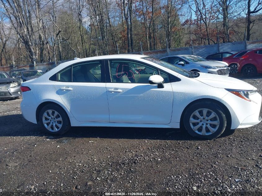 2021 Toyota Corolla Le VIN: JTDEPMAE0MJ130346 Lot: 43126538