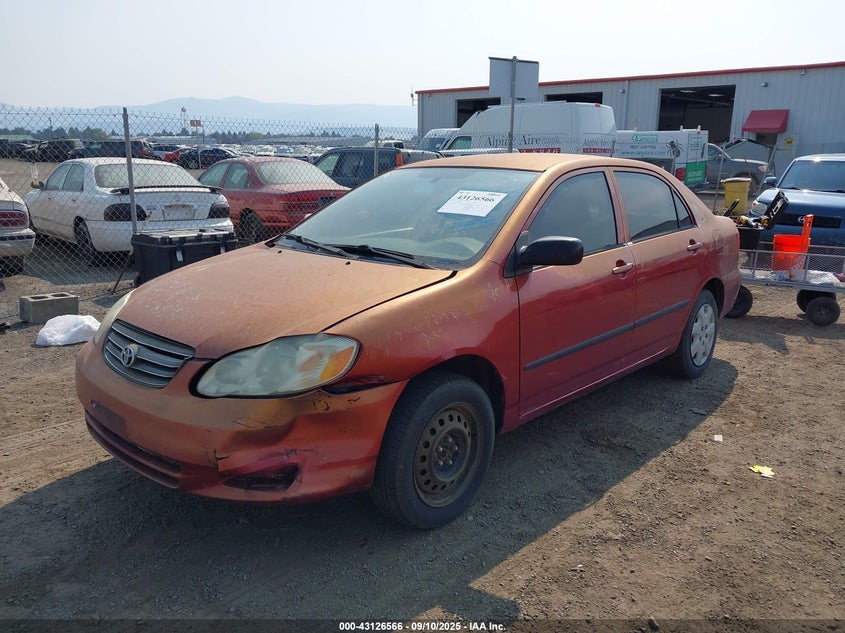 2004 Toyota Corolla Ce orange sedan gasoline 1NXBR32E04Z200203 photo #3