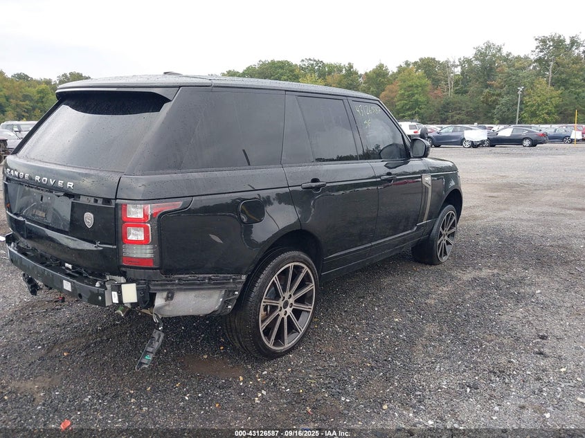 Vin: salgs2df9da120035, lot: 43620911, land rover range rover hse 20134